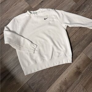 Nike White Fleece Sweatshirt
